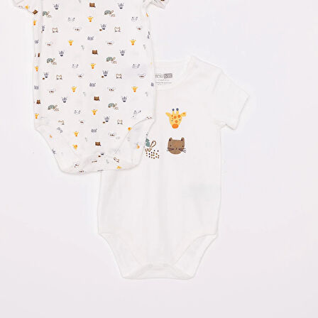 HelloBaby Unisex 2li Kısa Kol Body Unisex