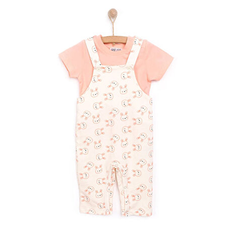 HelloBaby Kız Salopet-Tshirt Kız Bebek