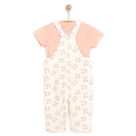 HelloBaby Kız Salopet-Tshirt Kız Bebek