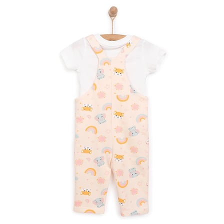 HelloBaby Yenidoğan Salopet Tshirt Takım Unisex