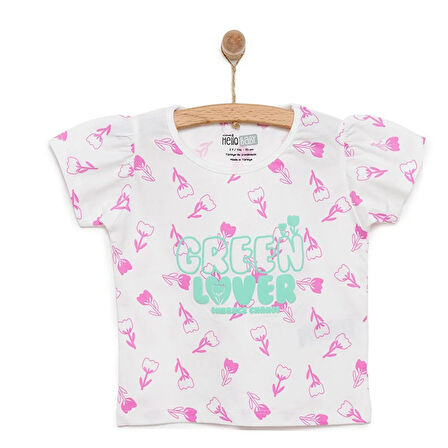 HelloBaby Basic Kız Lale Desenli T-Shirt Kız Bebek