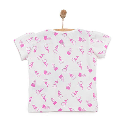 HelloBaby Basic Kız Lale Desenli T-Shirt Kız Bebek