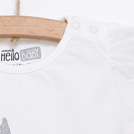 HelloBaby Basic Kız Balina Baskılı T-Shirt Kız Bebek