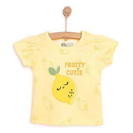 HelloBaby Basic Kız Limon Desenli T-Shirt Kız Bebek