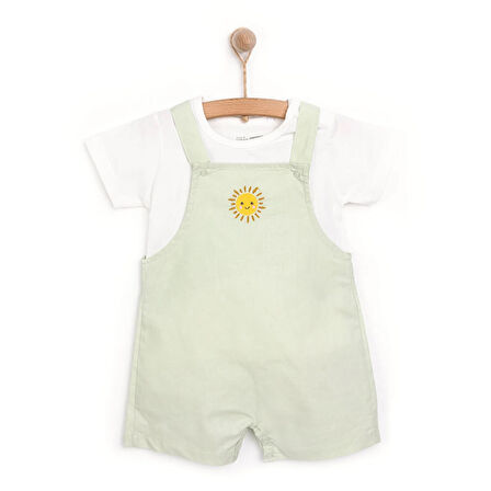 HelloBaby Kız Şort Salopet-Tshirt Kız Bebek