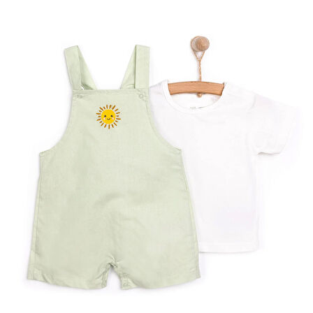 HelloBaby Kız Şort Salopet-Tshirt Kız Bebek