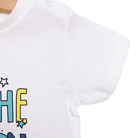 HelloBaby Basic Erkek Ay Baskılı T-Shirt Erkek Bebek