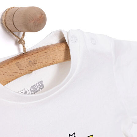 HelloBaby Basic Erkek Ay Baskılı T-Shirt Erkek Bebek