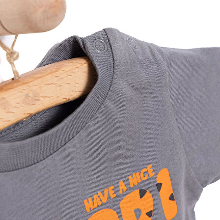 HelloBaby Basic Erkek Kaplan Baskılı T-Shirt Erkek Bebek