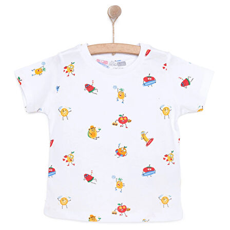 HelloBaby Basic Erkek Meyve Baskılı T-Shirt Erkek Bebek