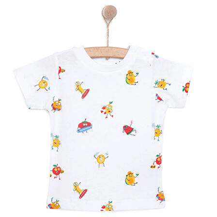 HelloBaby Basic Erkek Meyve Baskılı T-Shirt Erkek Bebek