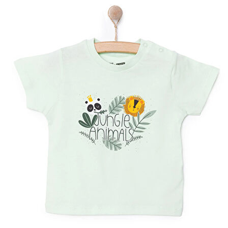 HelloBaby Basic Erkek Orman Hayvanları Baskılı T-Shirt Erkek Bebek