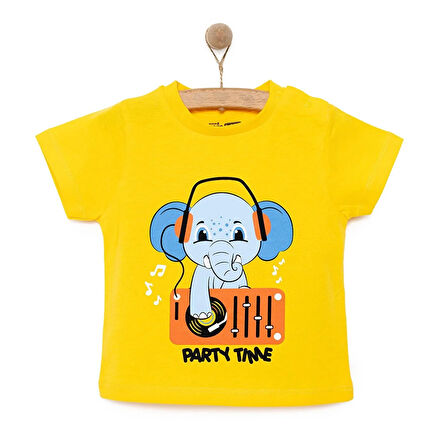 HelloBaby Basic Erkek Parti Fil Baskılı T-Shirt Erkek Bebek