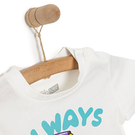 HelloBaby Basic Erkek Pizza Baskılı T-Shirt Erkek Bebek