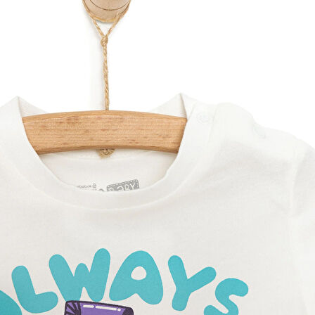 HelloBaby Basic Erkek Pizza Baskılı T-Shirt Erkek Bebek