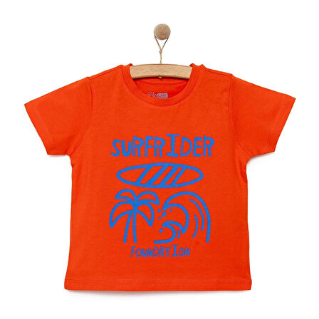 HelloBaby Basic Erkek Sörf Baskılı T-Shirt Erkek Bebek