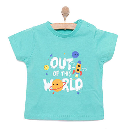 HelloBaby Basic Erkek Uzay Baskılı T-Shirt Erkek Bebek