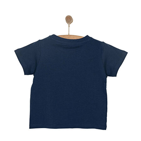 HelloBaby Erkek Bebek Basic Tişört Bisiklet Yaka Kısa Kol Lacivert