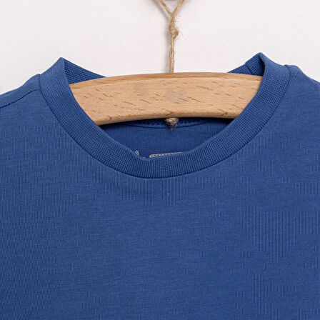 HelloBaby Erkek Bebek Basic Tişört Bisiklet Yaka Kısa Kol Lacivert