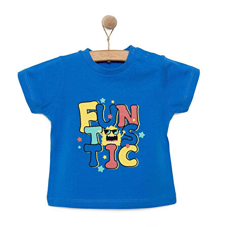 HelloBaby Basic Erkek Yazı Baskılı T-Shirt Erkek Bebek