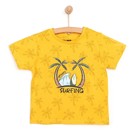 HelloBaby Basic Erkek Sörf Baskılı T-Shirt Erkek Bebek
