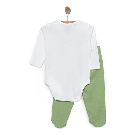 HelloBaby Ayı Baskılı Yenidoğan Erkek Body-Patikli Alt Erkek Bebek