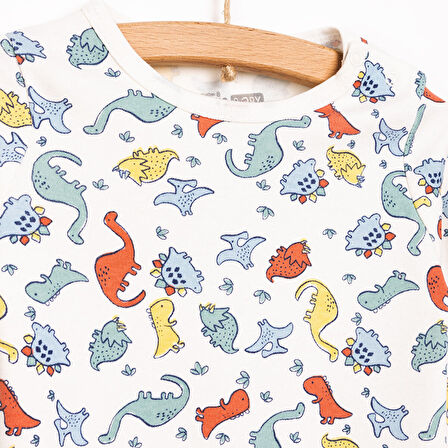 HelloBaby Hayvanlar  Baskılı Yenidoğan Erkek Body-Patiksiz Alt Erkek Bebek