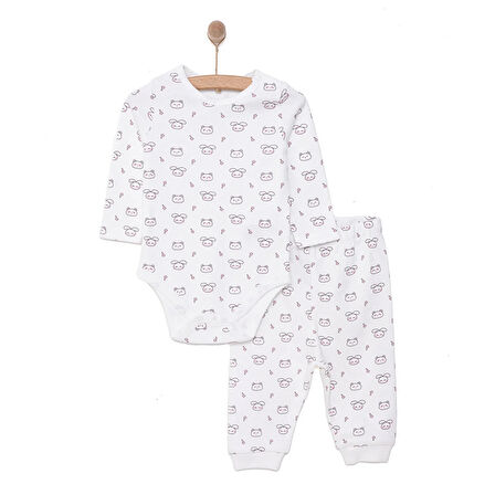 HelloBaby Hayvanlar  Baskılı Yenidoğan Erkek Body-Patiksiz Alt Kız Bebek