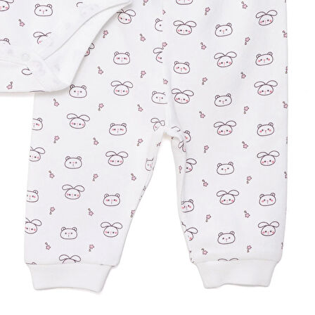 HelloBaby Hayvanlar  Baskılı Yenidoğan Erkek Body-Patiksiz Alt Kız Bebek