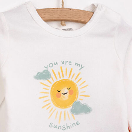 HelloBaby Güneş Baskılı Yenidoğan Kız Body-Patikli Alt Kız Bebek