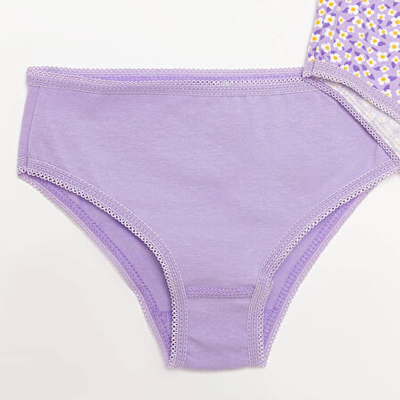 HelloBaby Kız Bebek 3lü Külot Mor