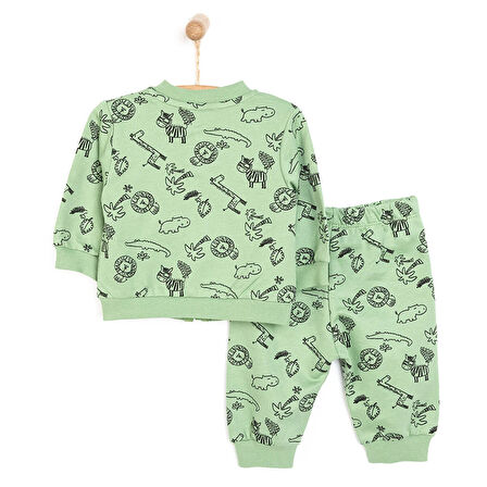 HelloBaby Basic Erkek Hayvan Desenli Eşofman Takımı Erkek Bebek