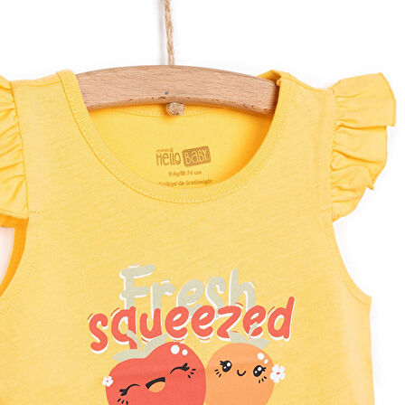 HelloBaby Basic Kız Meyve Baskılı Atlet T-shirt Kız Bebek
