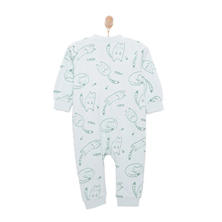 Bebetto Yenidoğan Organic Sleepy Cat Patiksiz Tulum Unisex
