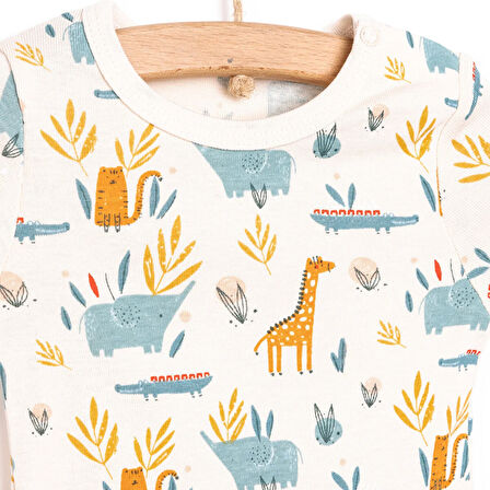 HelloBaby Hayvan Desenli Kısa Kol Body