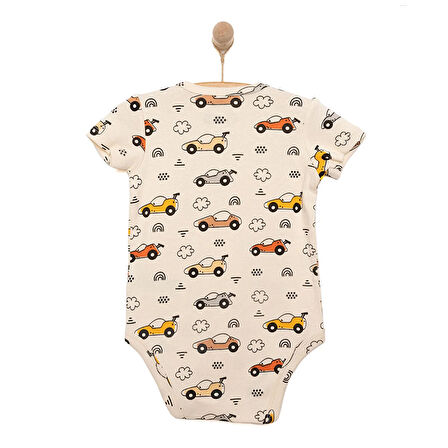 HelloBaby Araba Desenli Kısa Kol Body