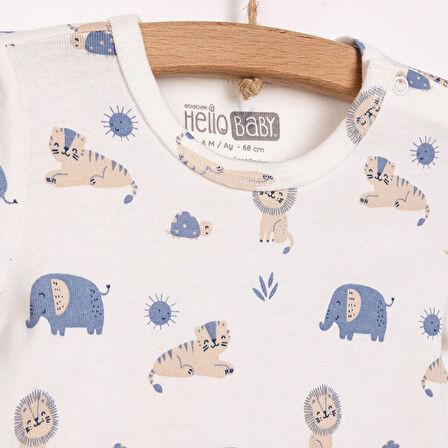 HelloBaby Hayvan Desenli Kısa Kol Body