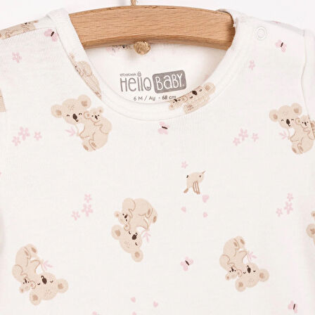 HelloBaby Kız Kısa Kol Body Kız Bebek