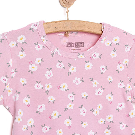 HelloBaby Çiçekli Kısa Kol Body