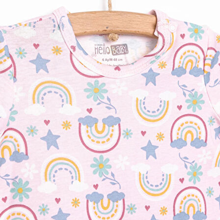 HelloBaby Kız Kısa Kol Body Kız Bebek