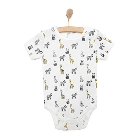 HelloBaby Desenli Kısa Kol Body Unisex