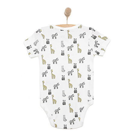 HelloBaby Desenli Kısa Kol Body Unisex