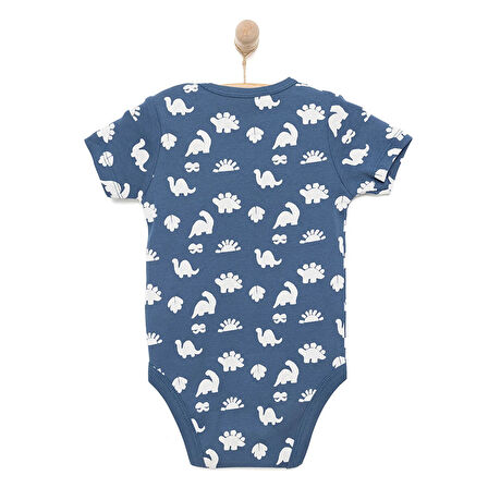 HelloBaby Desenli Kısa Kol Body Erkek Bebek