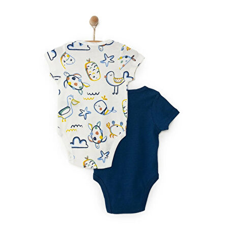 HelloBaby Erkek 2li Kısa Kol Body Erkek Bebek