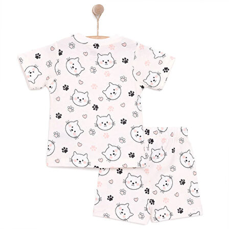 HelloBaby Kız Kısa Kol Pijama Takımı Kız Bebek