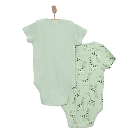 HelloBaby Aslanlı 2'li Kısa Kol Body