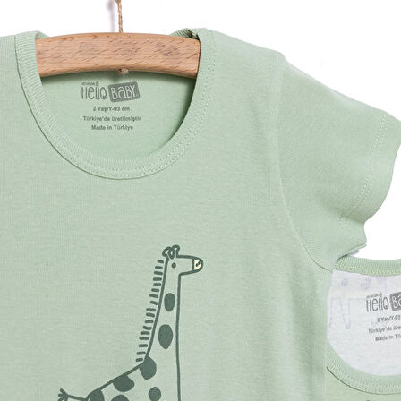 HelloBaby Aslanlı 2'li Kısa Kol Body