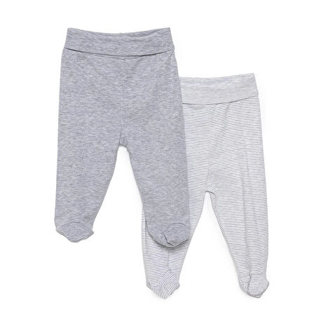 HelloBaby Unisex 2li Patikli Alt Ribana Bej