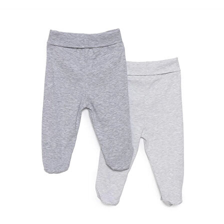 HelloBaby Unisex 2li Patikli Alt Ribana Bej