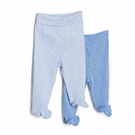 HelloBaby Unisex 2li Patikli Alt Ribana Bej